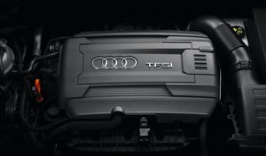 
Vue du moteur 1.8 TSFI de 180 ch de l'Audi A3.
 